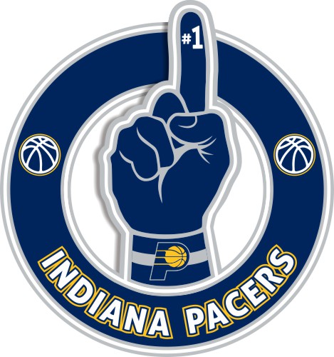 Number One Hand Indiana Pacers logo iron on paper